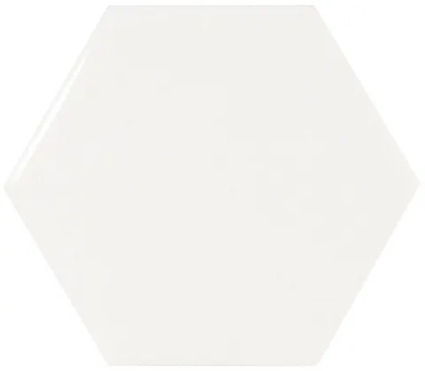 Hexagon White 12,4x10,7 cmHx 21911