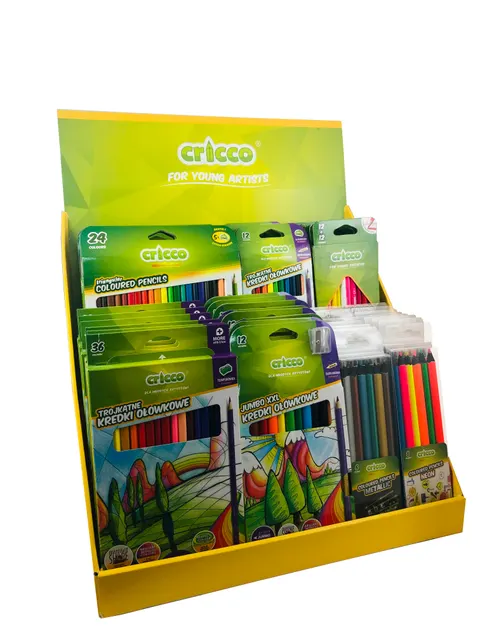 Display Cricco na ladę kredki XXL 60 elementów