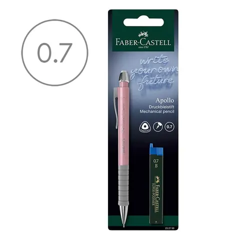 OŁÓWEK AUTOMATYCZNY APOLLO 0,7mm + WKŁADY BLISTER FABER-CASTELL