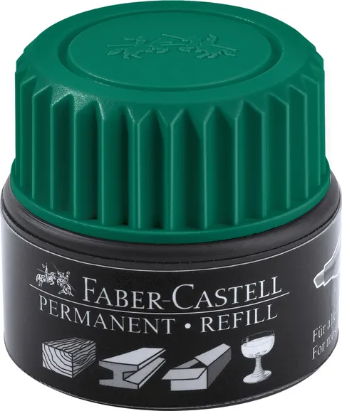 Tusz do napełniania markera permanentnego grip 1505 zielony Faber-Castell