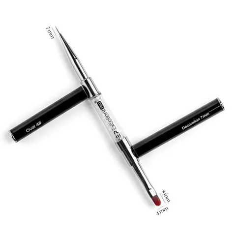 Pędzelek 2w1: OVAL #4 DECO #7