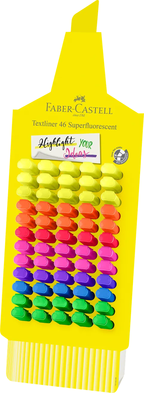 Zakreślacz 1546 neonowy display kartonowy 60 szt. Faber-Castell