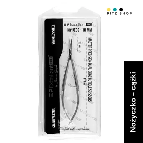 Nożyczko-cążki (001): Master Precision Dual-Edge Cuticle Scissors 18mm