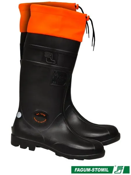 FAGUM-STOMIL BFPCV13148 BP – buty zawodowe ochronne PCV czarno-pomarańczowe