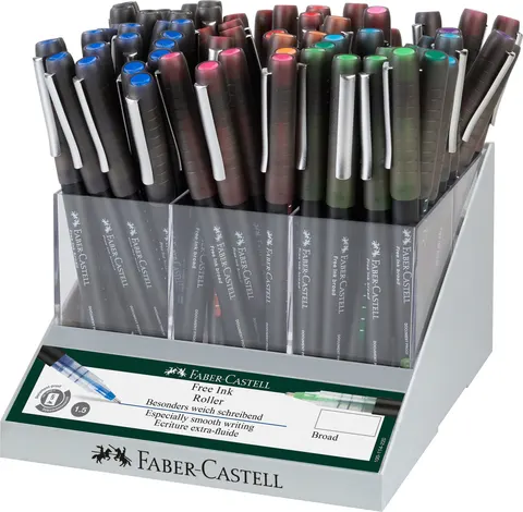 Cienkopis kulkowy free ink 1,5 mm display 72 szt. Faber-Castell