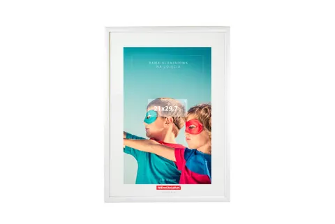 RAMKA NA ZDJĘCIA 700x500mm W RAMIE ALUMINIOWEJ BIAŁEJ MEMOBOARDS