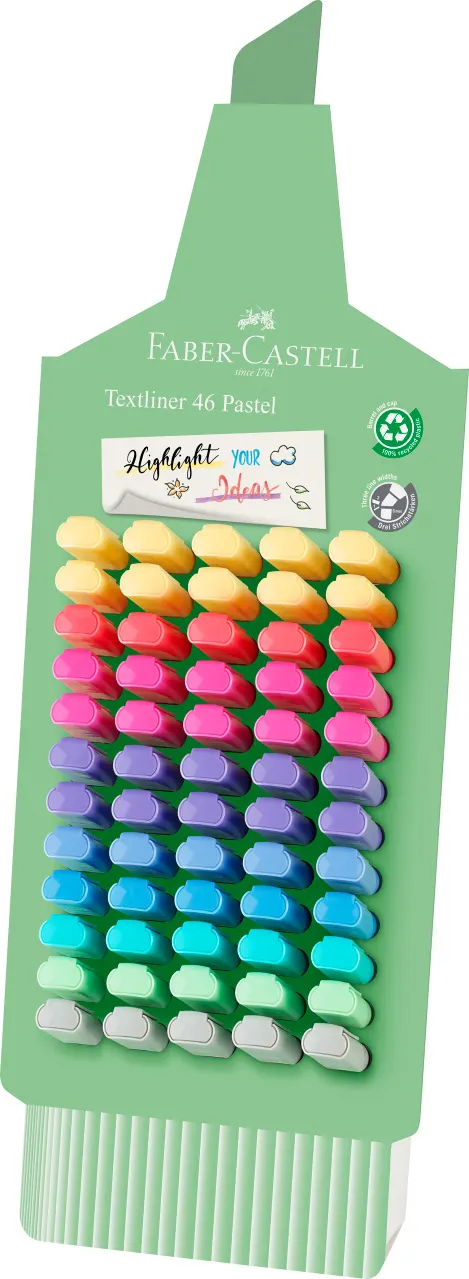 Zakreślacz 1546 pastelowy display kartonowy 60 szt. Faber-Castell