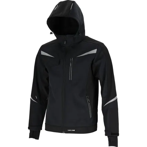 Kurtka męska softshell z kapturem Lahti Pro L40946 czarna
