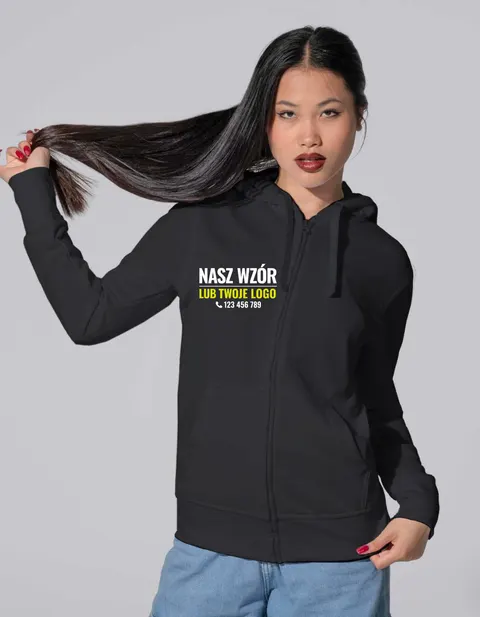Bluza damska z kapturem, zapinana SWUL HOOD