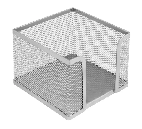 Pojemnik na karteczki MEMOBE metalowysrebrny