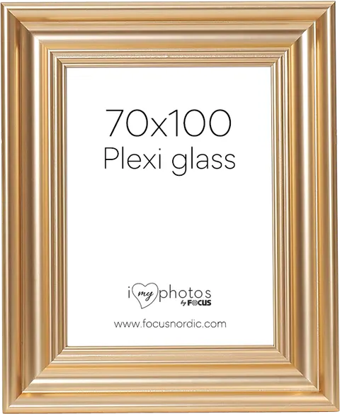 Ramka na zdjęcia Focus Charleston Gold 70x100 Plexiglass