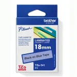 Taśma Brother TZE541 laminowana 18mm x 8m czarny nadruk / niebieskie tło