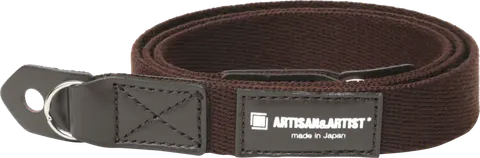 Artisan & Artist | ACAM-102 | Slim Cloth Strap (w/Ring-type/Eyelets) Brown ARTISANARTIST
