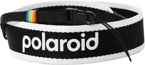 Polaroid Camera Strap Flat Black & White