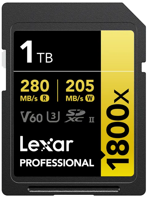 Karta pamięci Lexar Pro 1800x SDXC UHS-II U3 V60 R280/W205 1TB