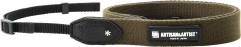 Artisan & Artist | ACAM-110A | Slim Cloth Strap, 25mm (w/Tape-type) Khaki ARTISANARTIST