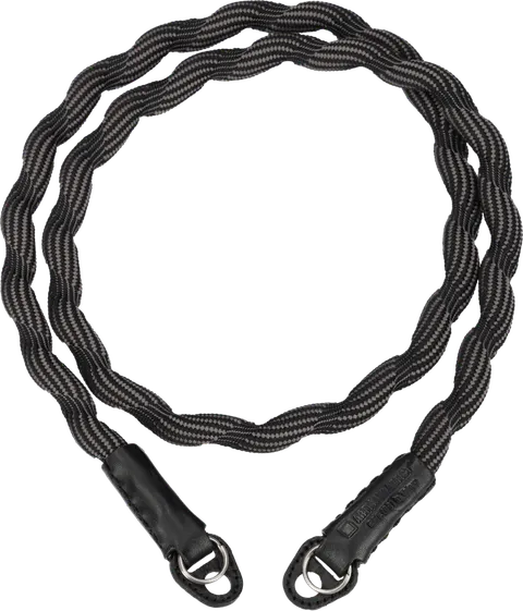 Artisan & Artist I ACAM-707 I Spiral Cord Strap, Black/Grey ARTISANARTIST