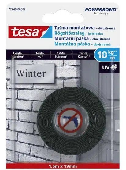 TAŚMA MONTAŻOWA NA ZEWNĄTRZ TESA 1,5m x19mm