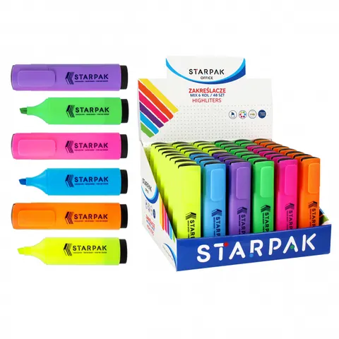 Zakreślacz 6 kolorów mix display A 48 STARPAK 421225