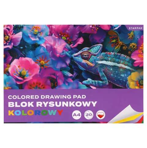 Blok rysunkowy A4/20K kolorowy Kameleon A 10 STARPAK 587749