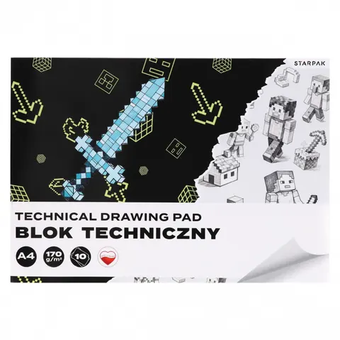 Blok techniczny A4/10k biały Pixel A 10 STARPAK 588813