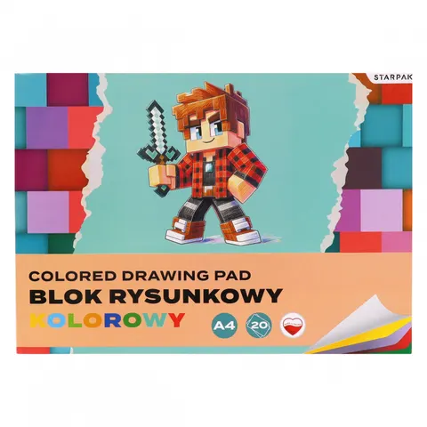 Blok rysunkowy A4/20k kolorowy Pixel A 10 STARPAK 587746