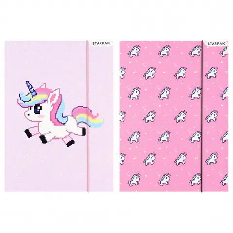 Teczka z gumką A4 Pixel Unicorn mix STARPAK 583299