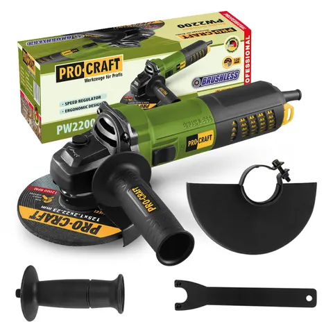 Procraft Szlifierka kątowa Procraft PW2200, 125 mm (BL)