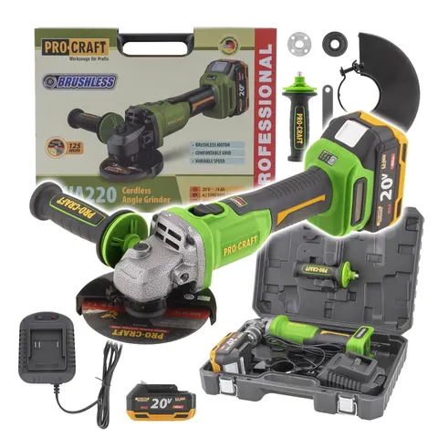 Procraft Akumulatorowa szlifierka kątowa Procraft PWA220