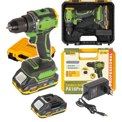 Procraft Wiertarko-wkrętarka akumulatorowa Procraft PA18PRO DFR