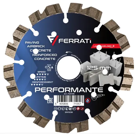 PERFORMANTE FERRATi 150 Tarcza diamentowa tnąca 150mm