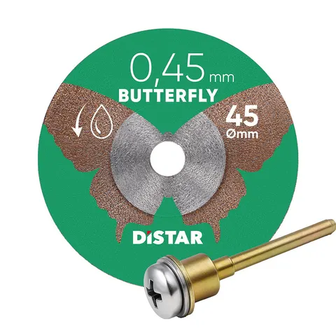 Distar Diamentowa tarcza tnąca 45x0,45x5,8H/3,2-3,0F Butterfly + trzpień