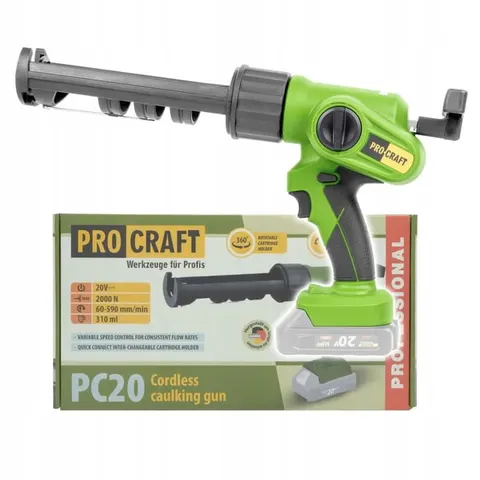 Akumulatorowy pistolet do silikonu Procraft PC20 (bez akumulatora i ładowarki)