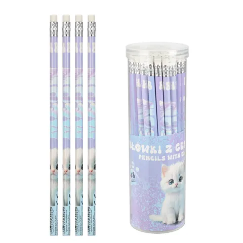 Ołówek z gumką HB Cute Kitty tuba A 48 STARPAK 580626