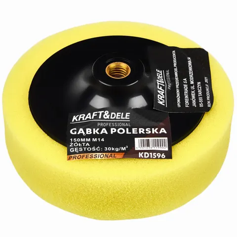 Gąbka polerska 150 mm żółta