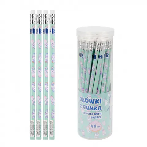 Ołówek z gumką HB Bubble Tea tuba A 48 STARPAK 559680
