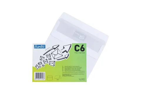 Koperta bantex C6 sk, biała, 25 szt.