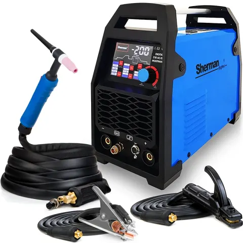 Spawarka inwertorowa TIG DIGITIG 218 AC/DC SHERMAN Puls HF Elektroda 230V