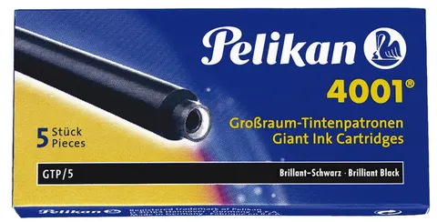 Naboje do pióra Pelikan GTP/5 4001 długie niebieskie