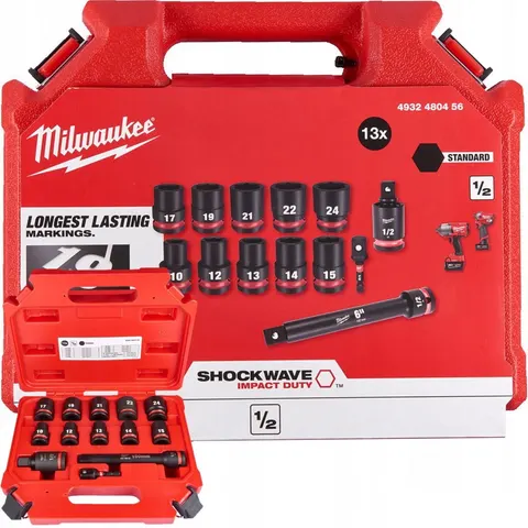 NASADKI UDAROWE Milwaukee 1/2'' 13szt