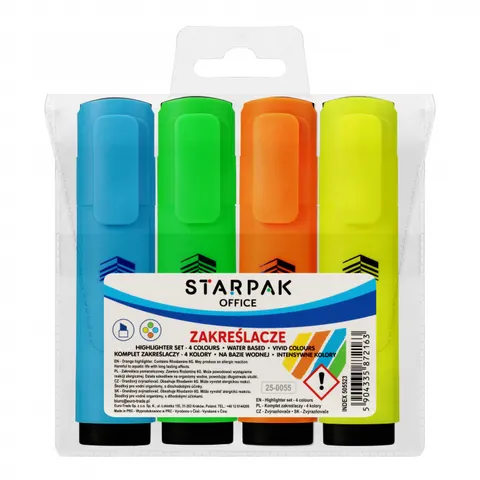 Zakreślacz 4 kolory mix1 STARPAK 505523