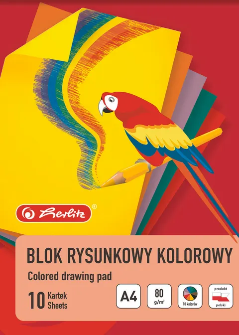 Blok rysunkowy A4/10k kolorowy A 20 HERLITZ 400210348