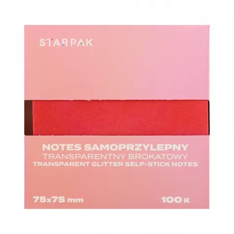 Notes samoprzylepny 75x75/100k transparent Ombre ciemny C5 STARPAK 576525