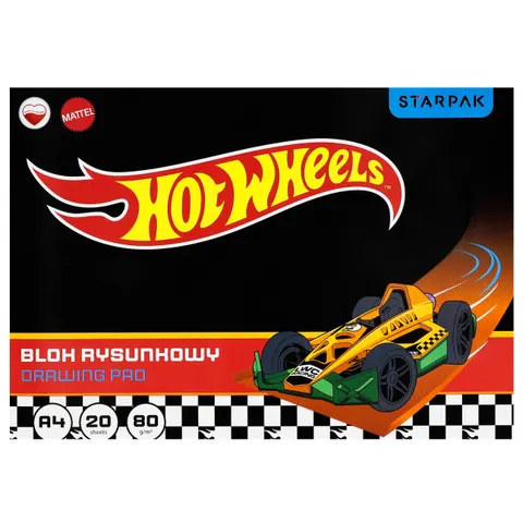 Blok rysunkowy A4/20K biały Hot Wheels A 20 STARPAK 588610