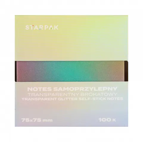 Notes samoprzylepny 75x75/100k transparent Ombre ciemny C1 STARPAK 576521