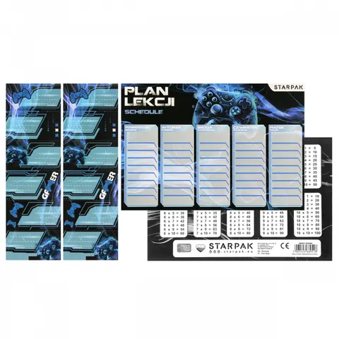 Plan lekcji A5 z naklejkami na zeszyt Pad STARPAK 553577