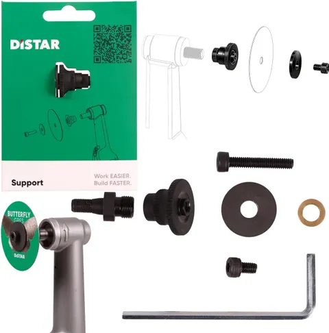 Distar ZESTAW ADAPTER PODTRZYMUJA DO PROXXON SUPPORT Adapter d19xd5,8/9,6 do tarcz