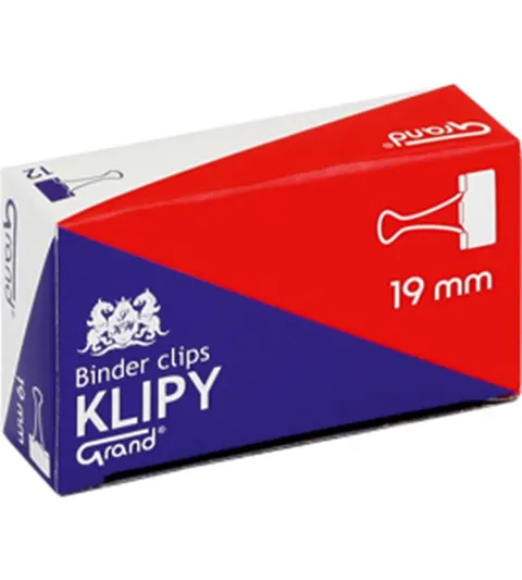 Klips metalowy, 19mm, 12szt.