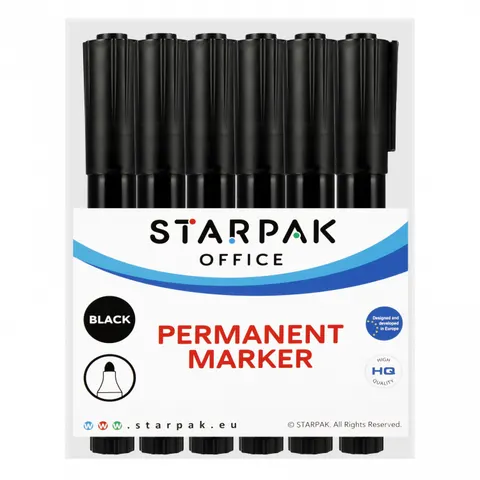 Marker permanentny okrągły czarny A 12 STARPAK 524583