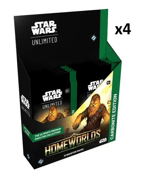 Star Wars: Unlimited Card Game - Homeworlds - Carbonite Booster Box (12) x4 - CASE